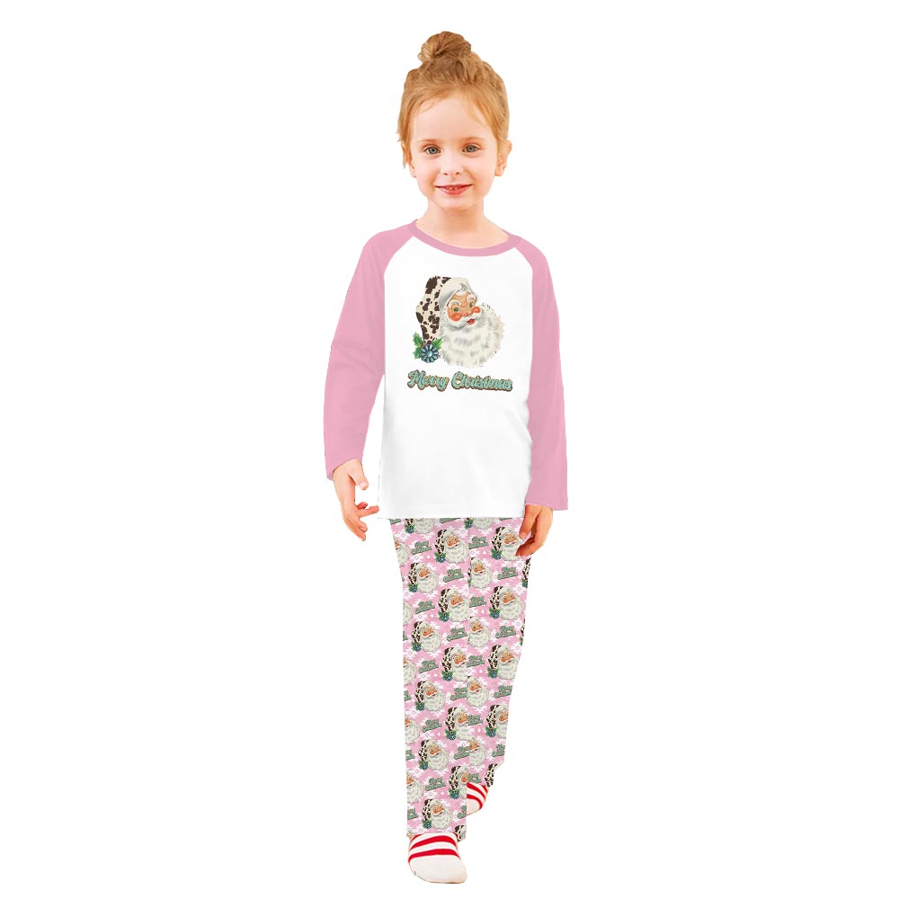 Festive Merry Christmas Pink Santa Matching Family Christmas Jammies Festive Merry Christmas Pink Santa Matching Family Christmas Jammies