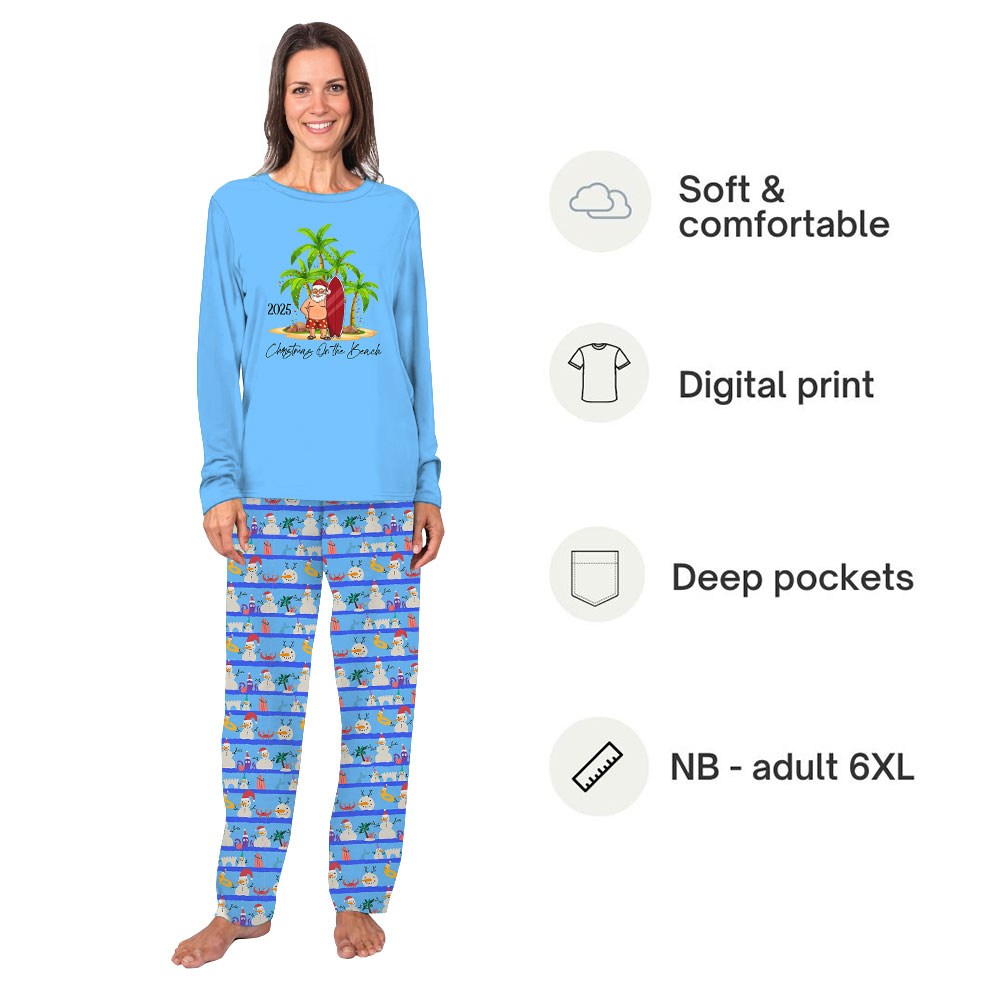 Festive Beach Themed Matching Family Christmas Pajamas 2025 Festive Beach Themed Matching Family Christmas Pajamas 2025