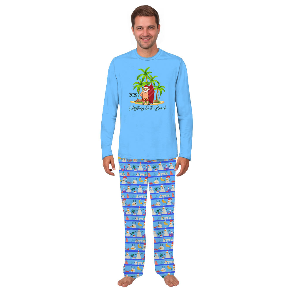Festive Beach Themed Matching Family Christmas Pajamas 2025 Festive Beach Themed Matching Family Christmas Pajamas 2025