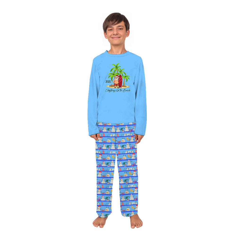 Festive Beach Themed Matching Family Christmas Pajamas 2025 Festive Beach Themed Matching Family Christmas Pajamas 2025