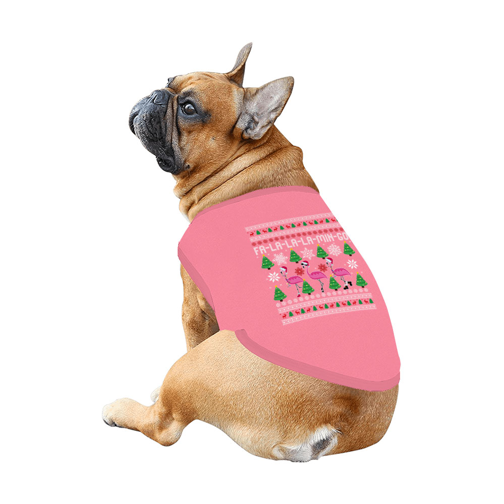 Festive Pink Falalala Christmas Flamingo Pajamas Festive Pink Falalala Christmas Flamingo Pajamas