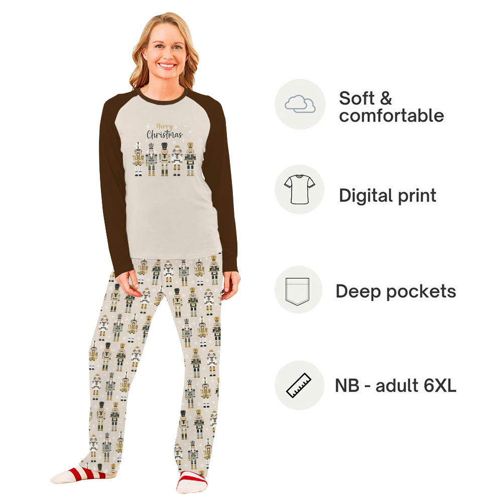 Christmas Nutcracker Pajamas For Family Tops And Bottoms Christmas Nutcracker Pajamas For Family Tops And Bottoms