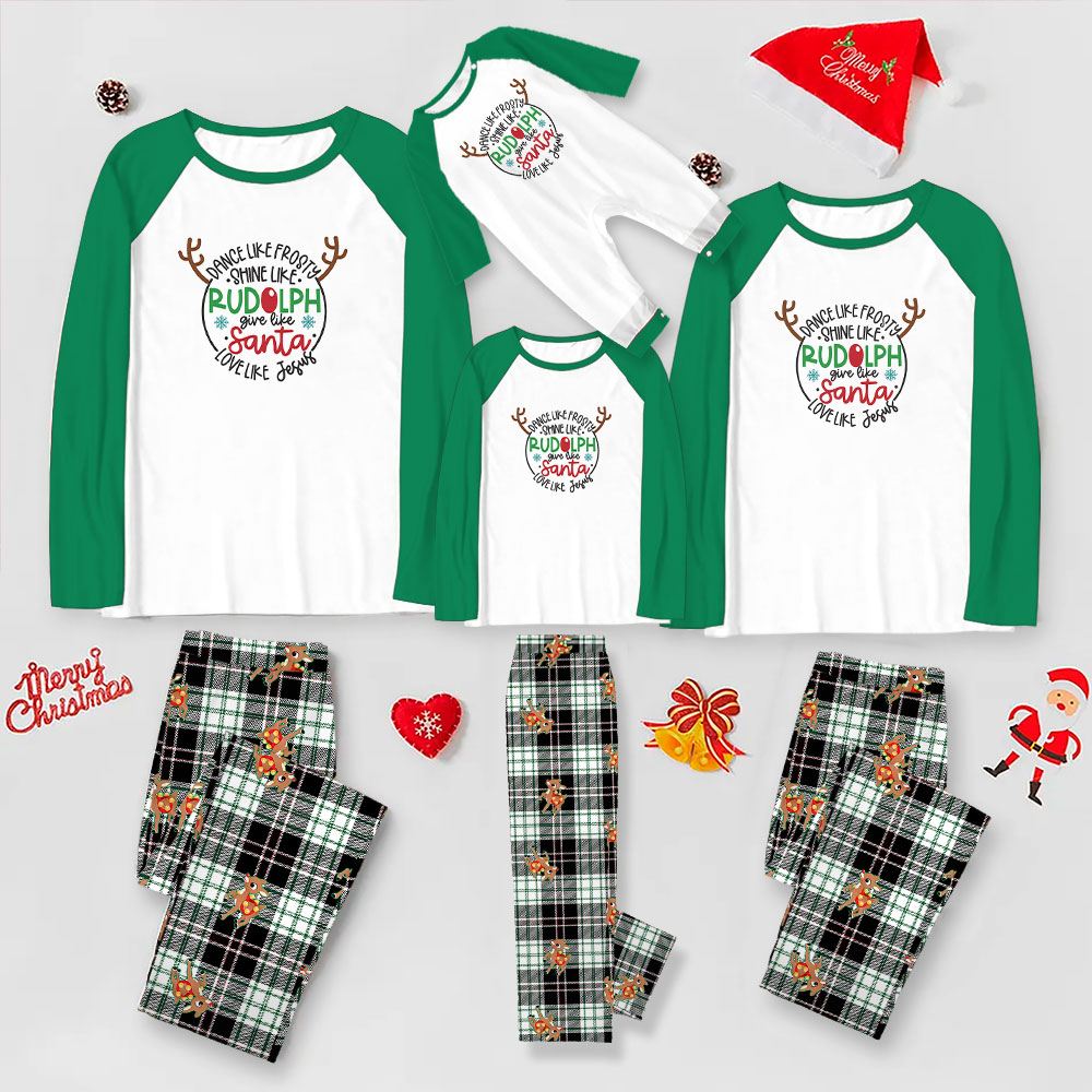 Christmas Reindeer Plus Size Xmas PJs For Family
