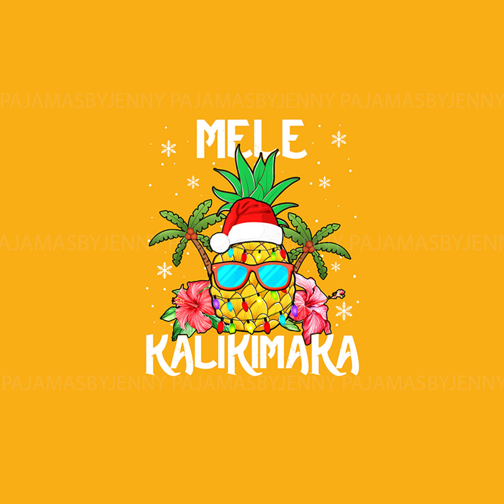 Festive Mele Kalikimaka Matching Family Tropical Xmas PJs Festive Mele Kalikimaka Matching Family Tropical Xmas PJs