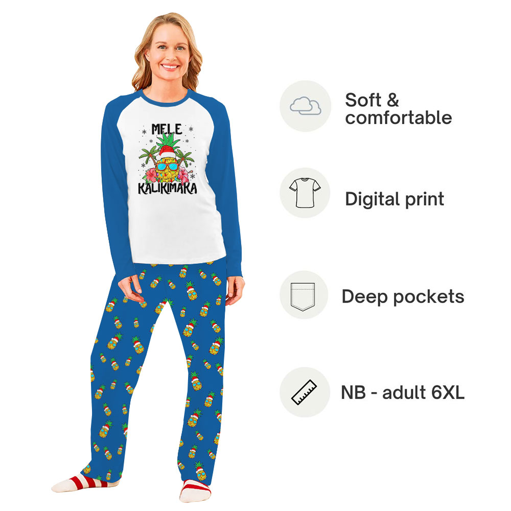 Funny Pineapple Tropical Christmas PJs Mele Kalikimaka Funny Pineapple Tropical Christmas PJs Mele Kalikimaka