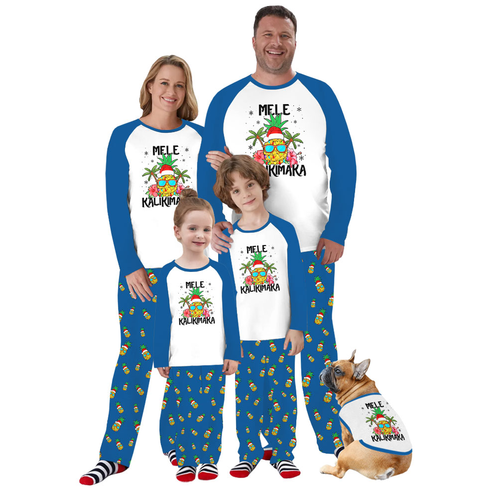 Funny Pineapple Tropical Christmas PJs Mele Kalikimaka Funny Pineapple Tropical Christmas PJs Mele Kalikimaka