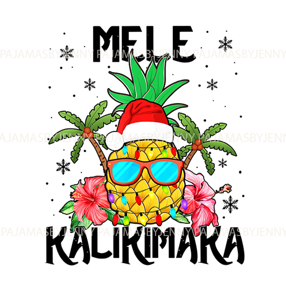Funny Pineapple Tropical Christmas PJs Mele Kalikimaka Funny Pineapple Tropical Christmas PJs Mele Kalikimaka