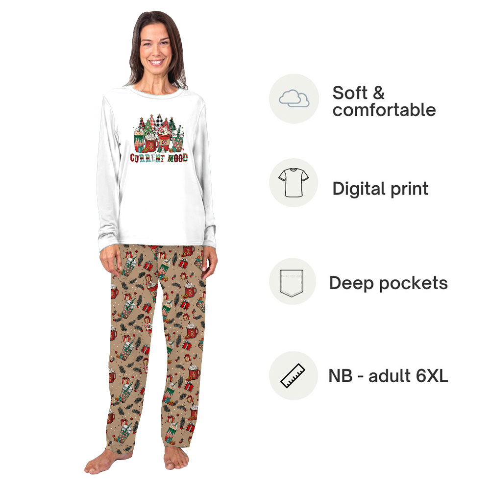 Christmas Hot Chocolate Family Pajamas Tops And Bottoms Christmas Hot Chocolate Family Pajamas Tops And Bottoms