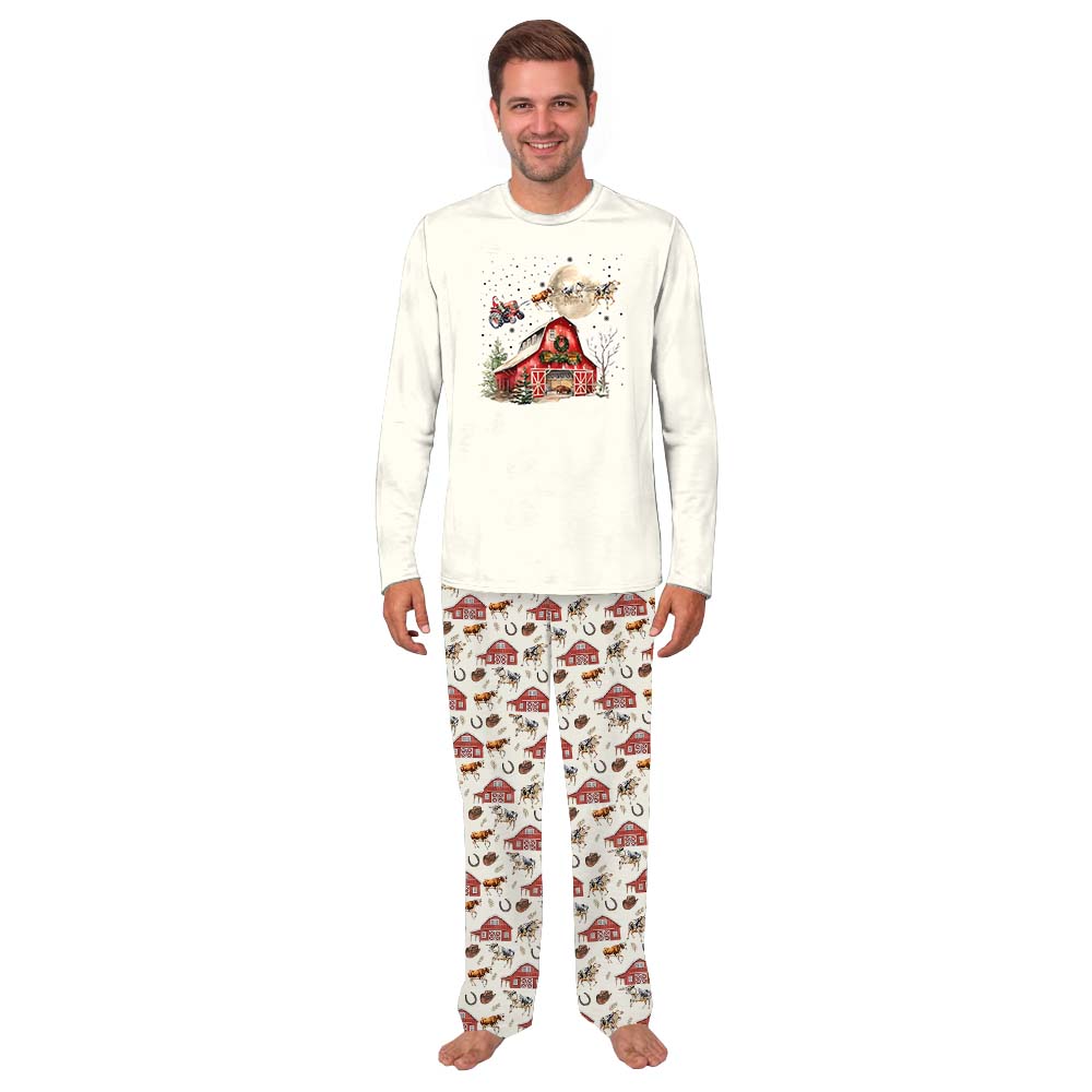 Cow Farm Christmas Pajama Tops And Pants