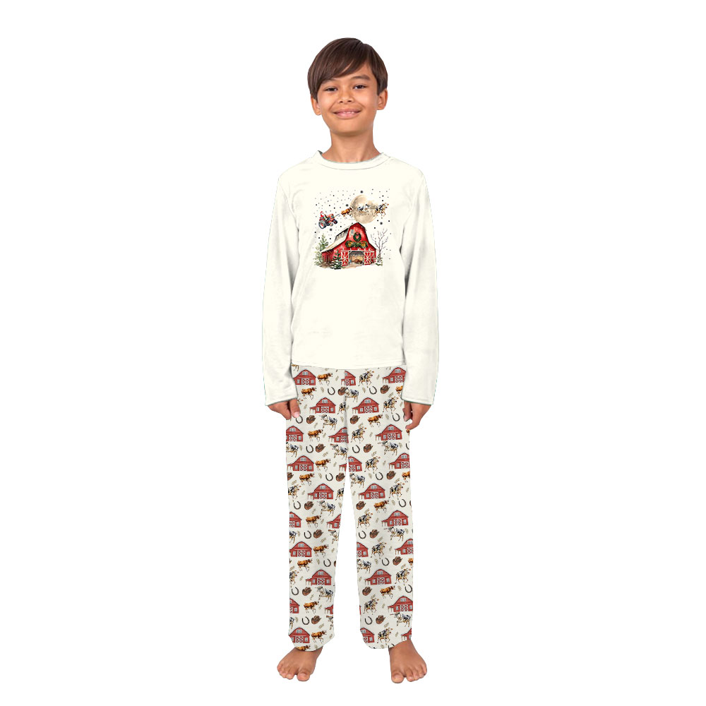 Cow Farm Christmas Pajama Tops And Pants