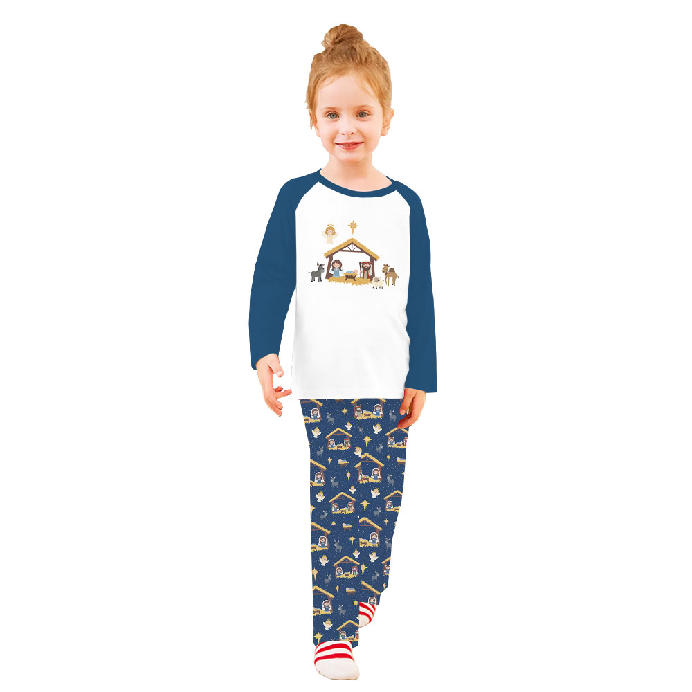 Christmas Nativity Scene Pajamas Sets Tops And Bottoms Christmas Nativity Scene Pajamas Sets Tops And Bottoms