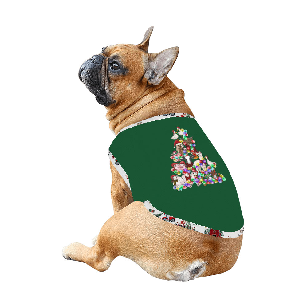 Farm Animal Christmas Pajamas Tops And Pants Green White Farm Animal Christmas Pajamas Tops And Pants Green White