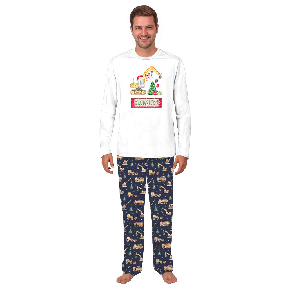 Unique Christmas Construction Pajamas Custom Name Unique Christmas Construction Pajamas Custom Name