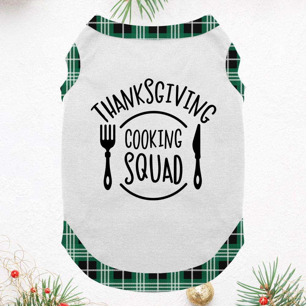 Thanksgiving Cooking Squad Family Matching Pajamas With Dog