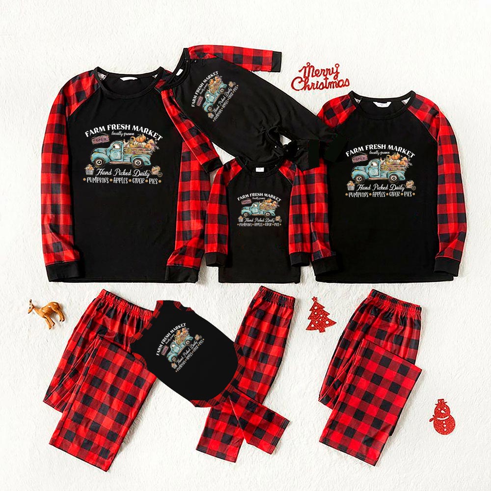 Fall Family Matching Pajamas With Dog For Thanksgiving Fall Family Matching Pajamas With Dog For Thanksgiving
