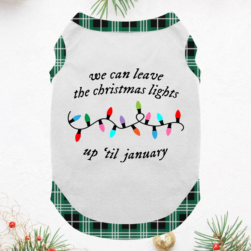 Christmas Lights Family Matching Pajamas With Dog