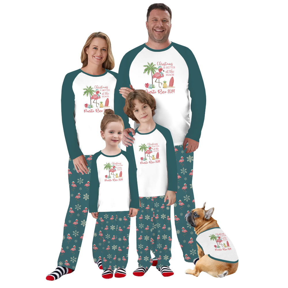2024 Matching Tropical Christmas Pajamas Tops And Pants 2024 Matching Tropical Christmas Pajamas Tops And Pants