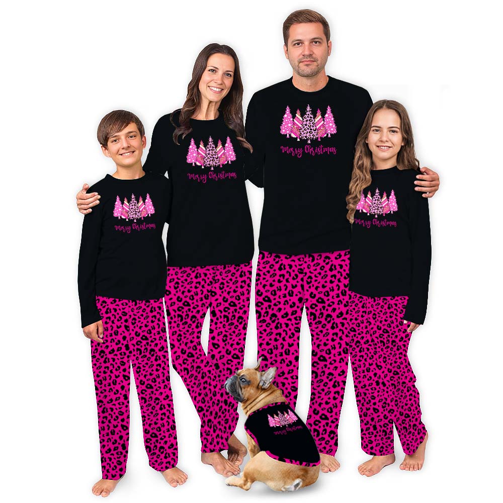 Hot Pink Cheetah Pajamas Matching Leopard Print Hot Pink Cheetah Pajamas Matching Leopard Print
