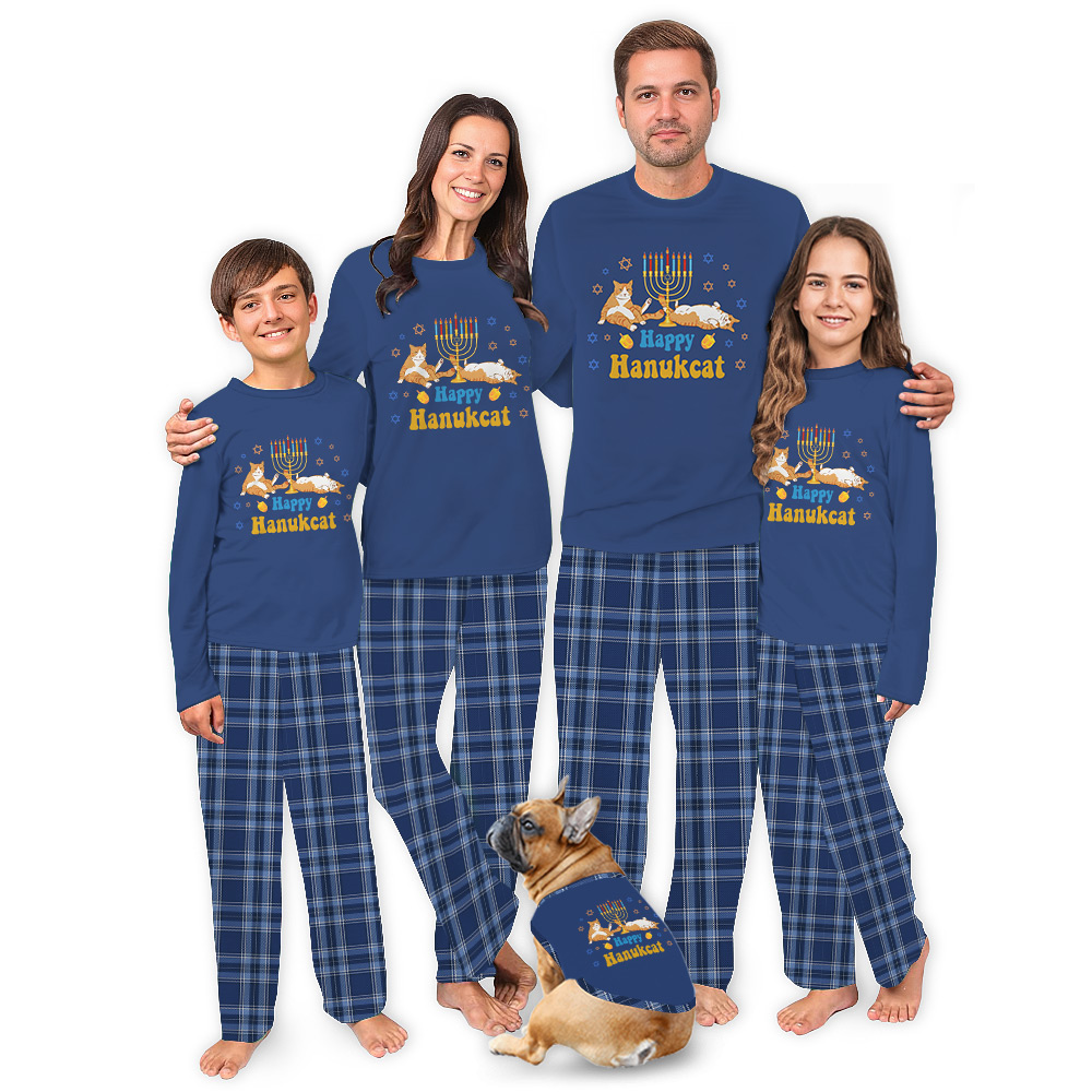 Funny Happy Hanukat Holiday Family Pajamas Funny Happy Hanukat Holiday Family Pajamas
