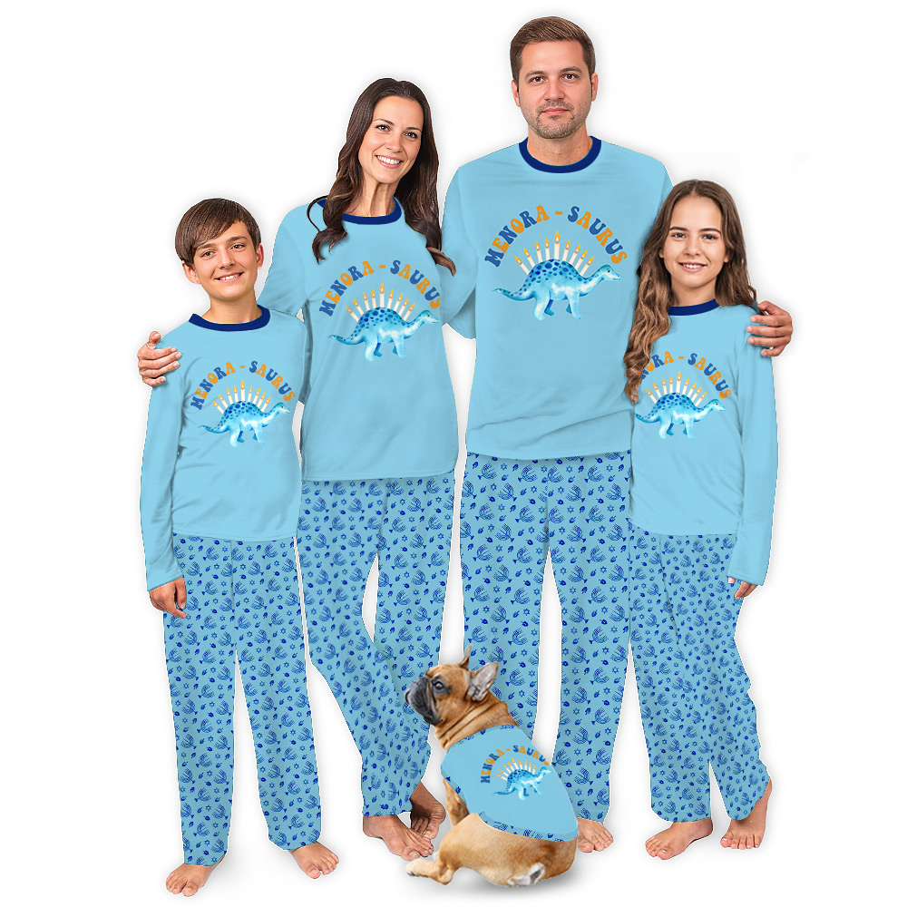 Cute Hanukkah Dinosaur Matching Family PJs Sayings Menorasaurus Cute Hanukkah Dinosaur Matching Family PJs Sayings Menorasaurus