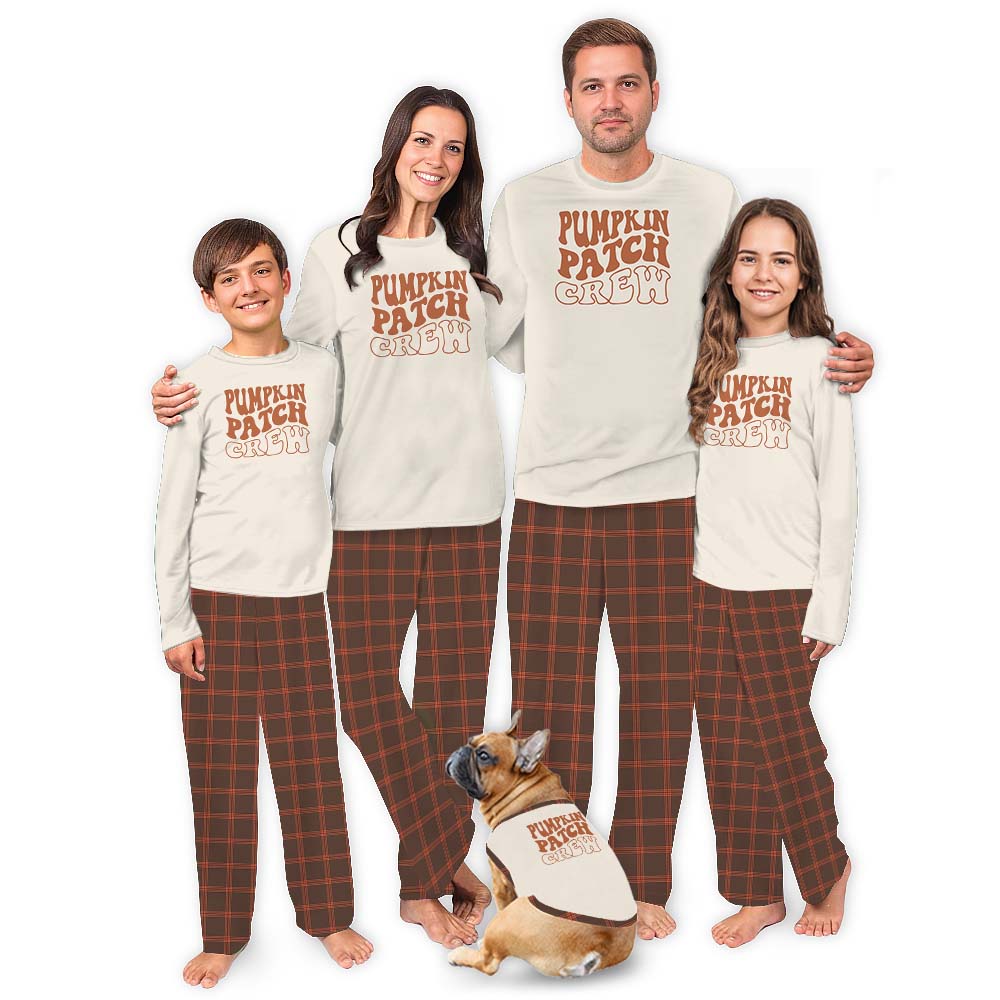 Fall Matching Pumpkin Patch Crew Pajamas Plaid Fall Matching Pumpkin Patch Crew Pajamas Plaid