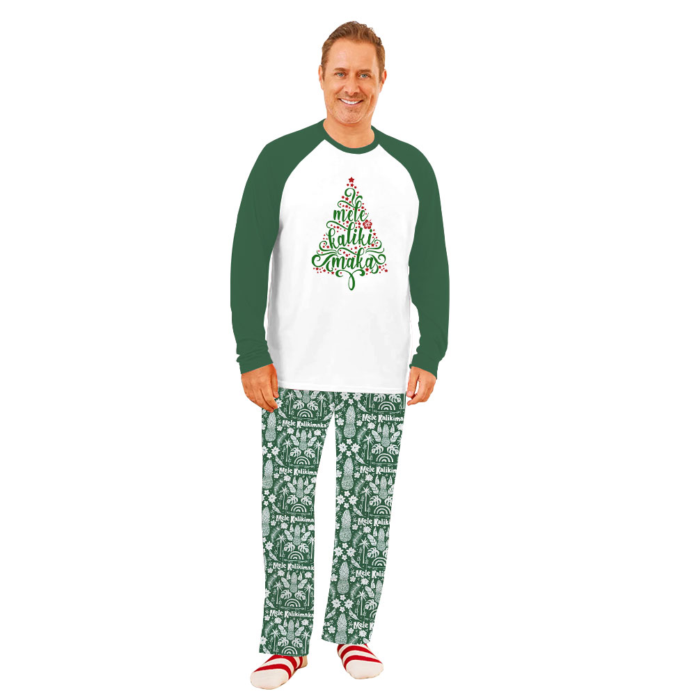 Mele Kalikimaka Christmas Tree Matching Family PJs Sets