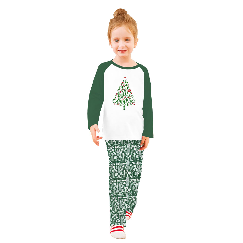 Mele Kalikimaka Christmas Tree Matching Family PJs Sets