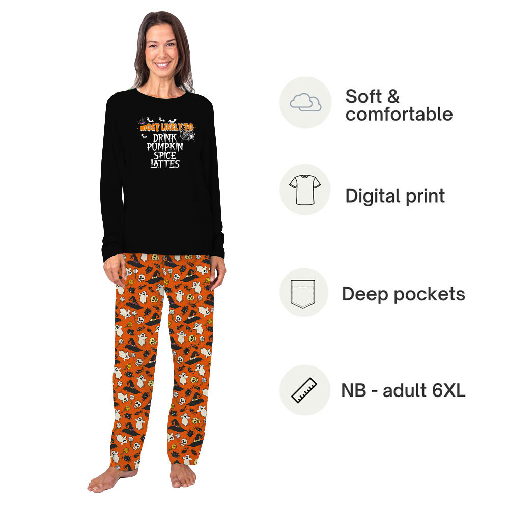 Personalized Plus Size Halloween Pajamas Funny Sayings