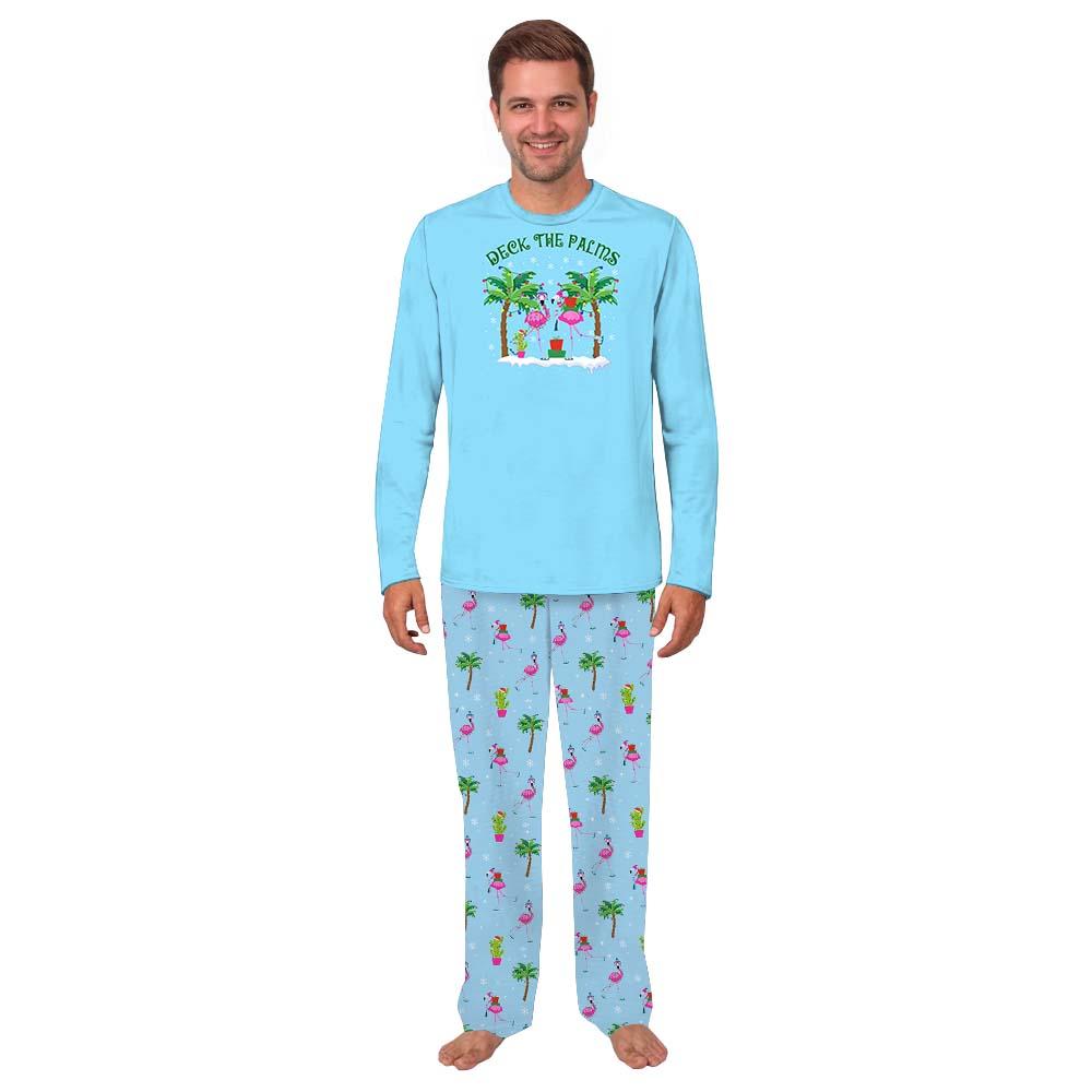 Unique Flamingo Matching Tropical Themed Christmas PJs Sets