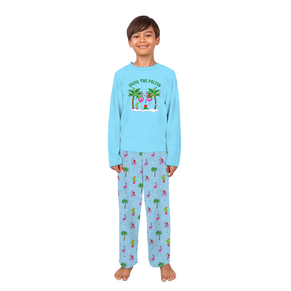 Unique Flamingo Matching Tropical Themed Christmas PJs Sets