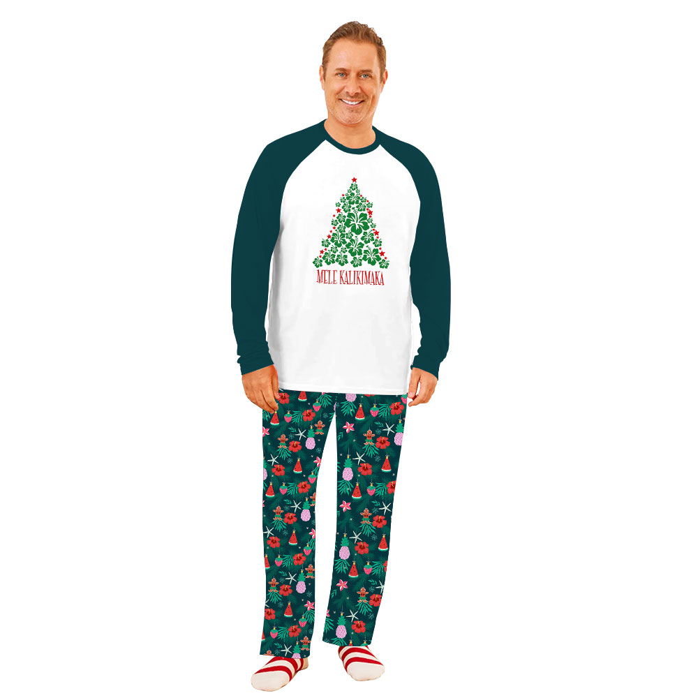 Mele Kalikimala Matching Tropical Christmas Jammies
