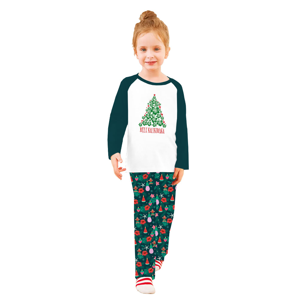 Mele Kalikimala Matching Tropical Christmas Jammies