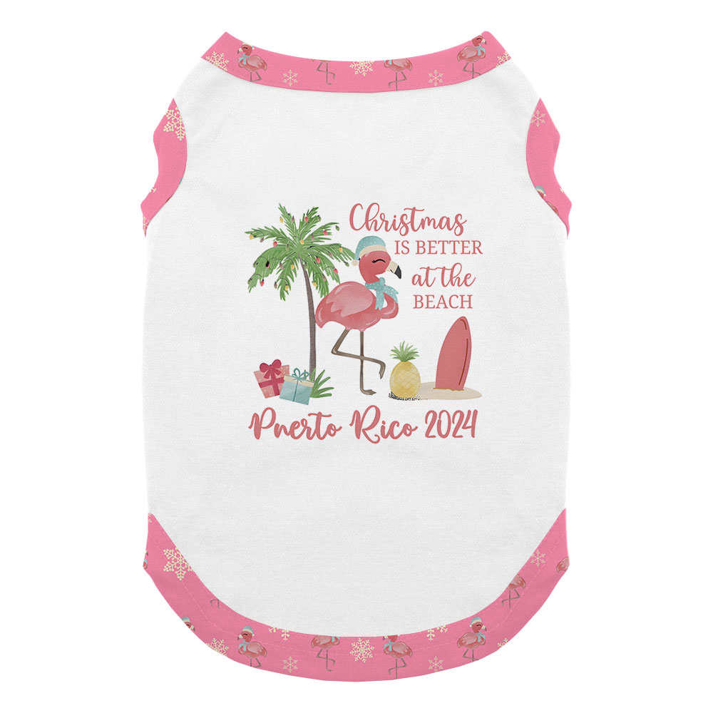 Pink Tropical Christmas Pajamas Matching Family