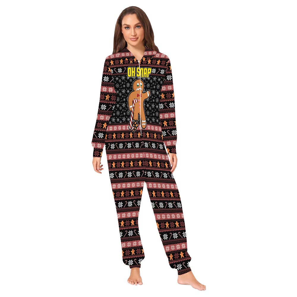 Oh Snap Gingerbread Family Matching Pajamas Onesies Oh Snap Gingerbread Family Matching Pajamas Onesies