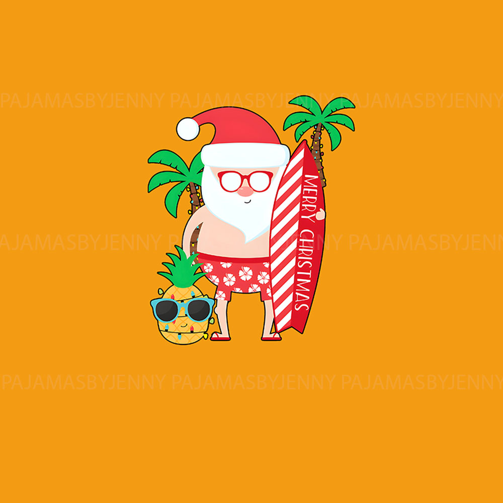 Unique Tropical Santa Pajamas Sets Matching Family