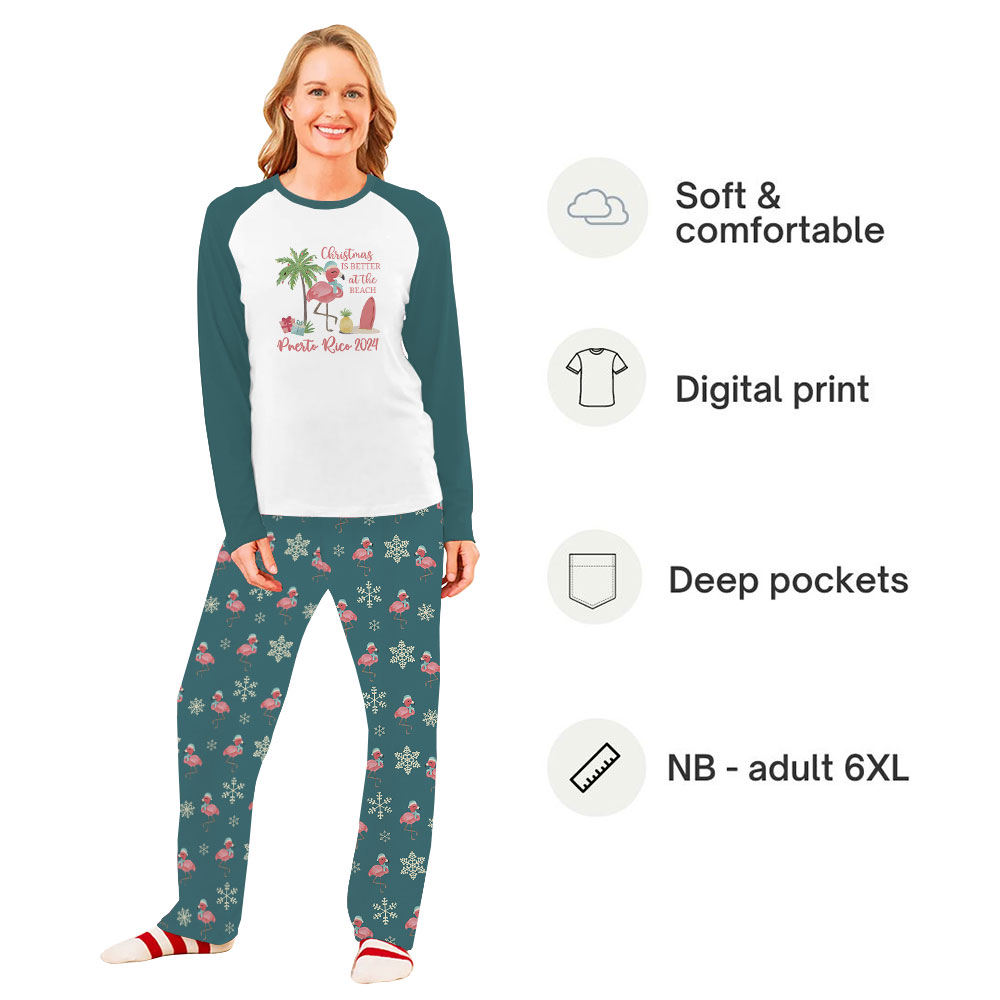 2024 Matching Tropical Christmas Pajamas Tops And Pants 2024 Matching Tropical Christmas Pajamas Tops And Pants