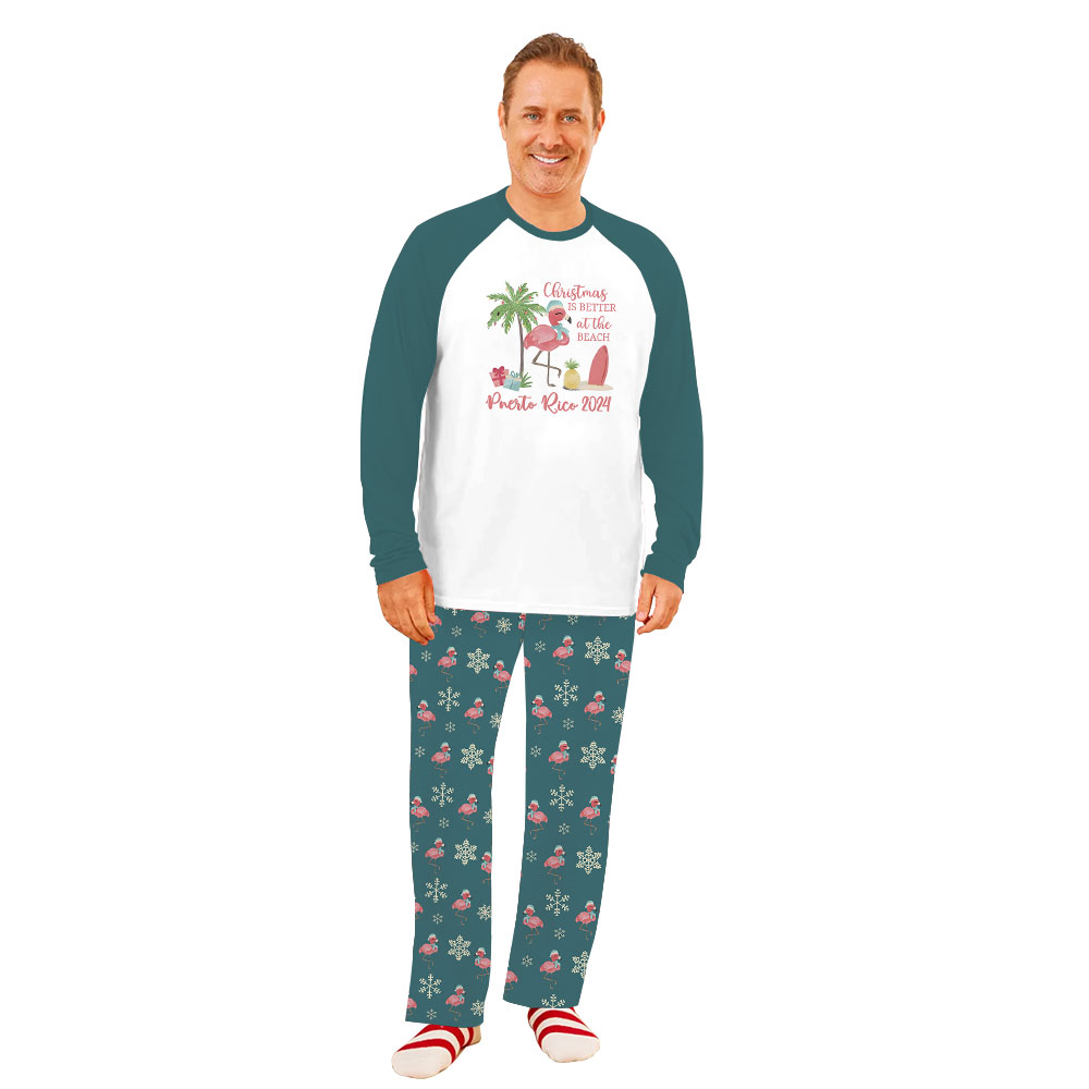 2024 Matching Tropical Christmas Pajamas Tops And Pants 2024 Matching Tropical Christmas Pajamas Tops And Pants