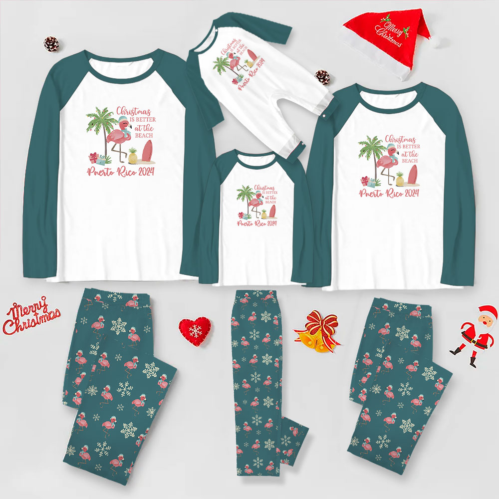 2024 Matching Tropical Christmas Pajamas Tops And Pants 2024 Matching Tropical Christmas Pajamas Tops And Pants
