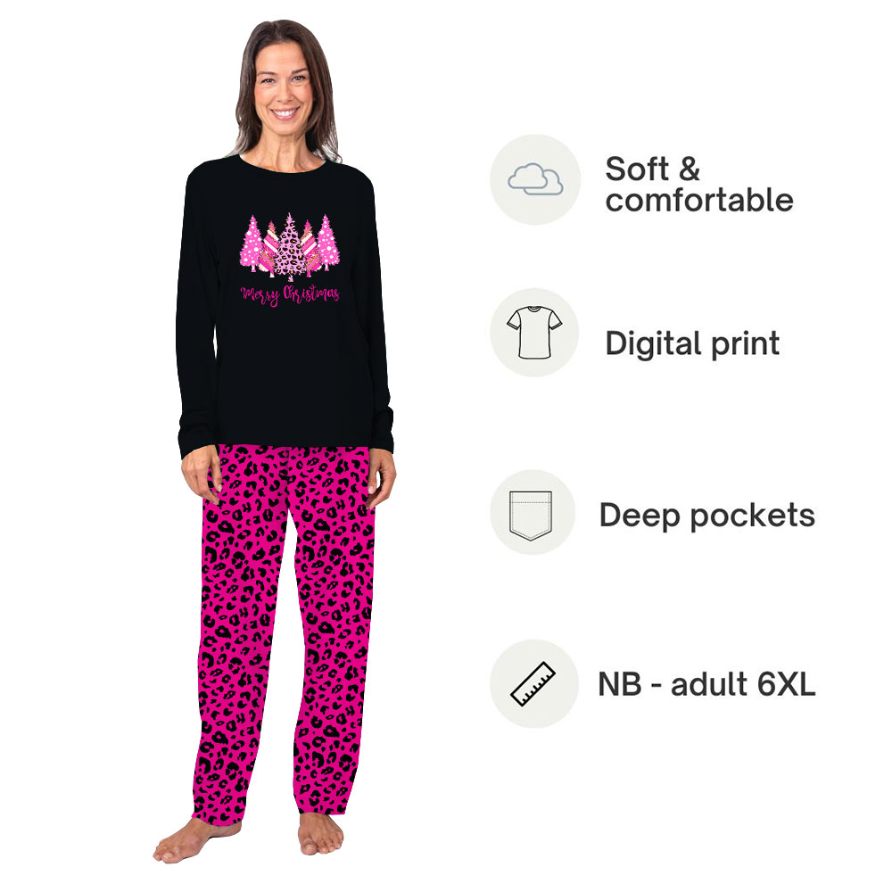 Hot Pink Cheetah Pajamas Matching Leopard Print Hot Pink Cheetah Pajamas Matching Leopard Print