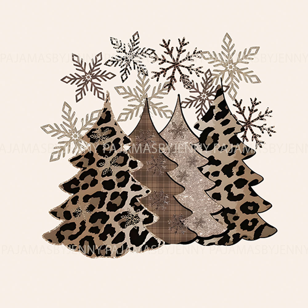 Matching Family Leopard Pajamas Print Christmas Tree Matching Family Leopard Pajamas Print Christmas Tree