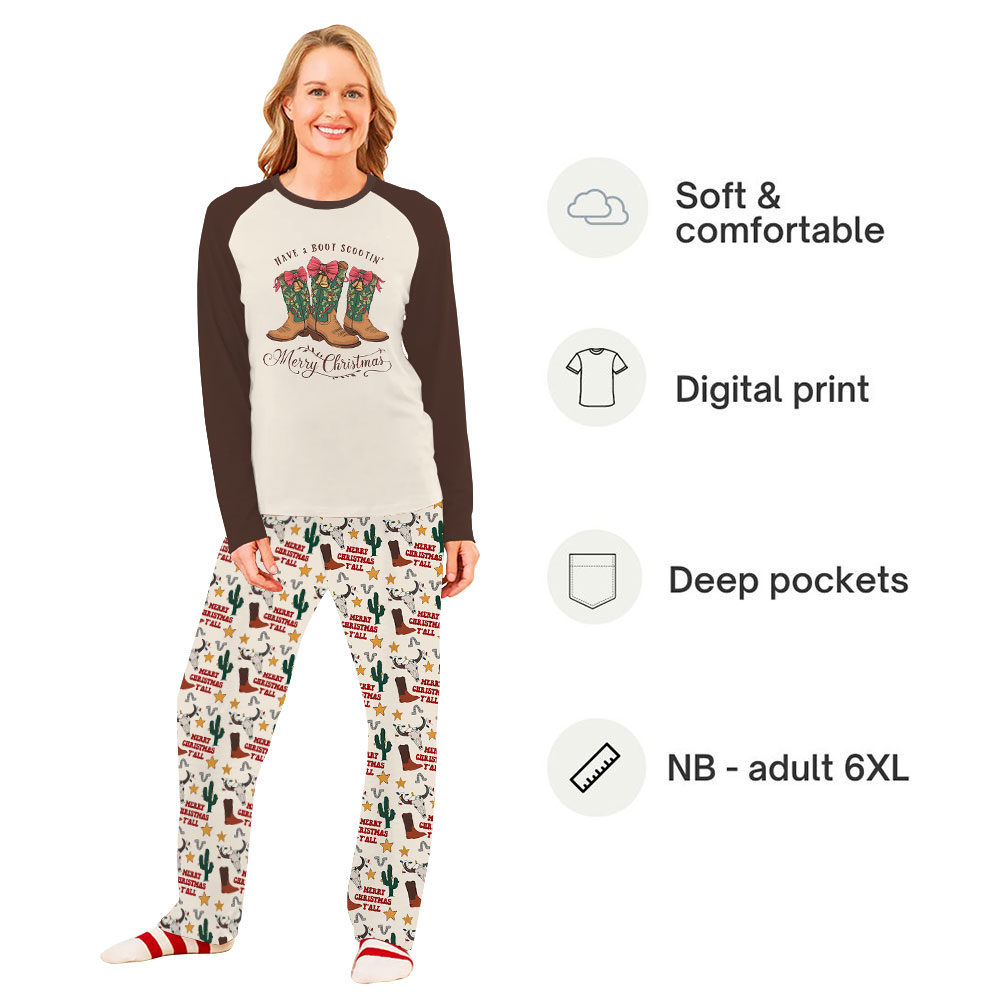 Vintage Wild Western Style Pajamas For Family Vintage Wild Western Style Pajamas For Family