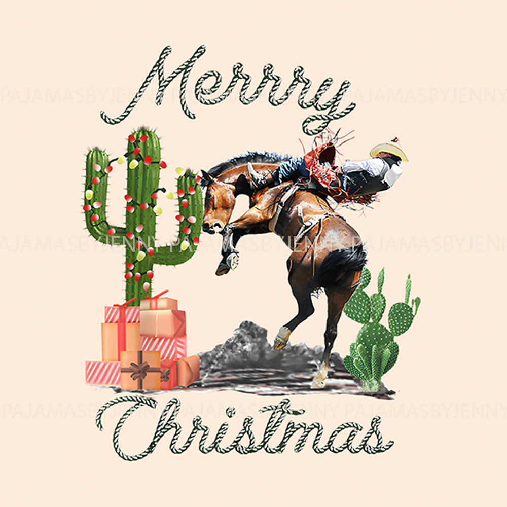 Cowboy Western Print Family Christmas Pajamas Sets Cowboy Western Print Family Christmas Pajamas Sets