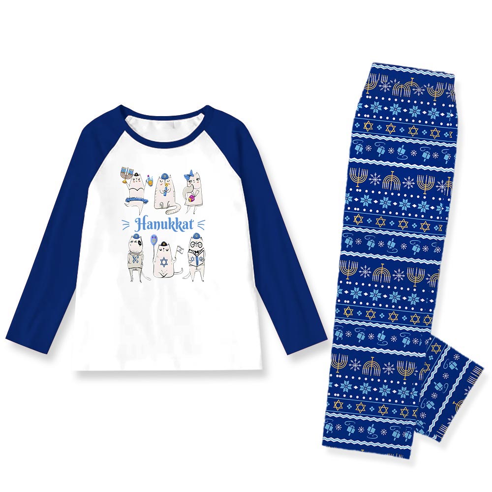 Funny Hanukkat Family Matching Pajamas With Dog For Hanukkah Funny Hanukkat Family Matching Pajamas With Dog For Hanukkah