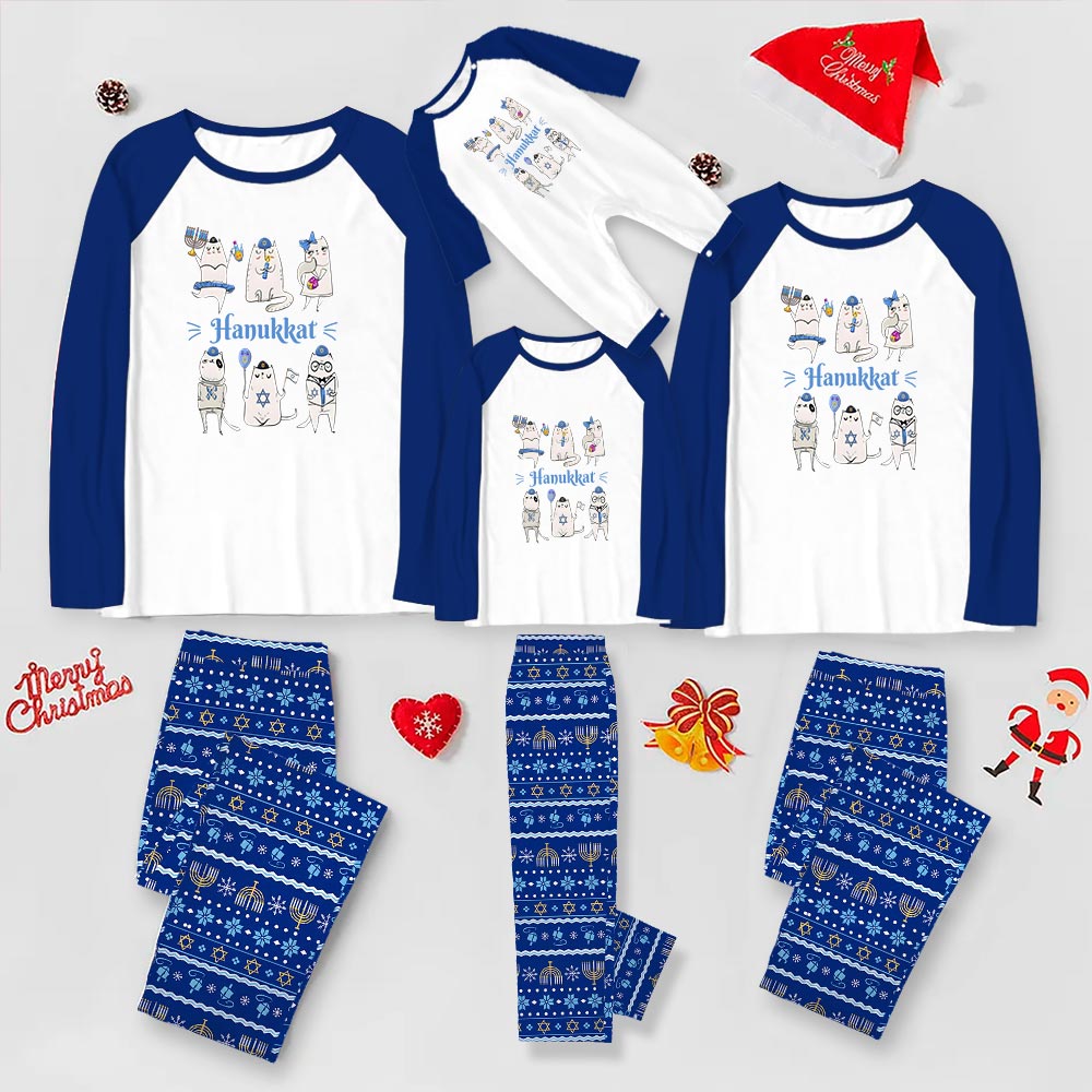 Funny Hanukkat Family Matching Pajamas With Dog For Hanukkah Funny Hanukkat Family Matching Pajamas With Dog For Hanukkah