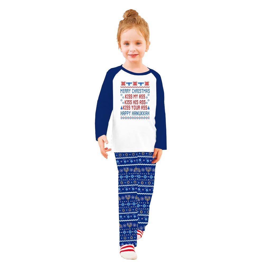 Funny Merry Christmas And Happy Hanukkah Family Matching Pajamas Funny Merry Christmas And Happy Hanukkah Family Matching Pajamas