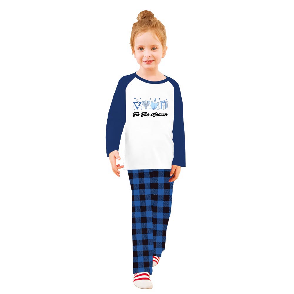 Tis The Season Hanukkah Family Matching Pajamas With Dog