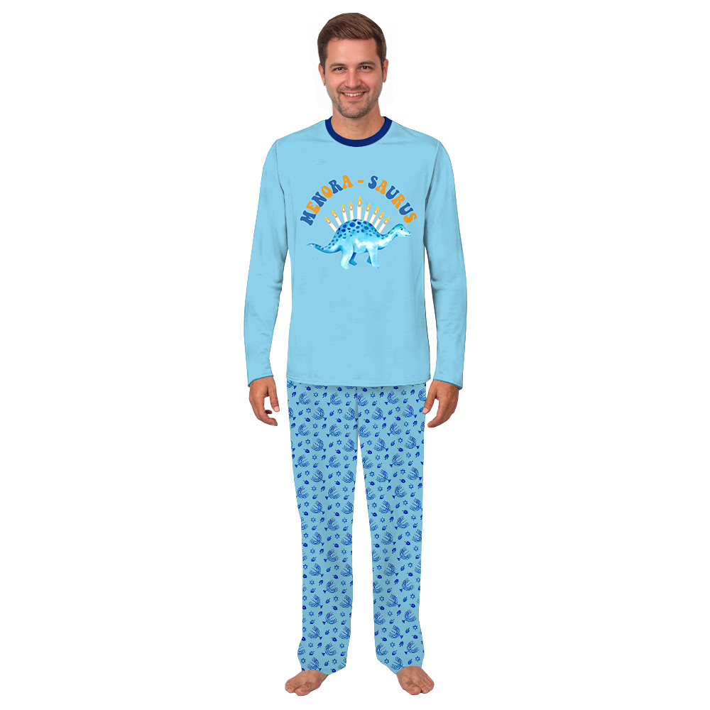 Cute Hanukkah Dinosaur Matching Family PJs Sayings Menorasaurus Cute Hanukkah Dinosaur Matching Family PJs Sayings Menorasaurus