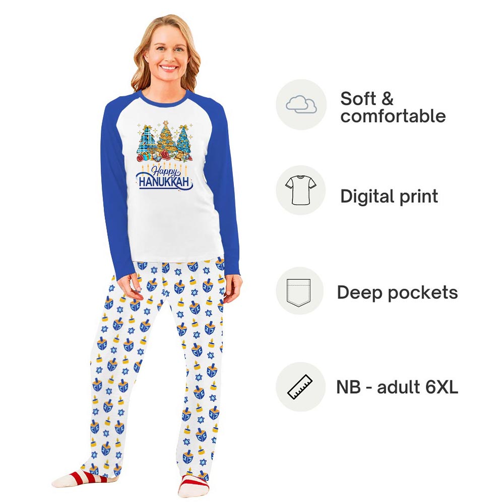 Festive Happy Hanukkah Jammies For Your Families Festive Happy Hanukkah Jammies For Your Families