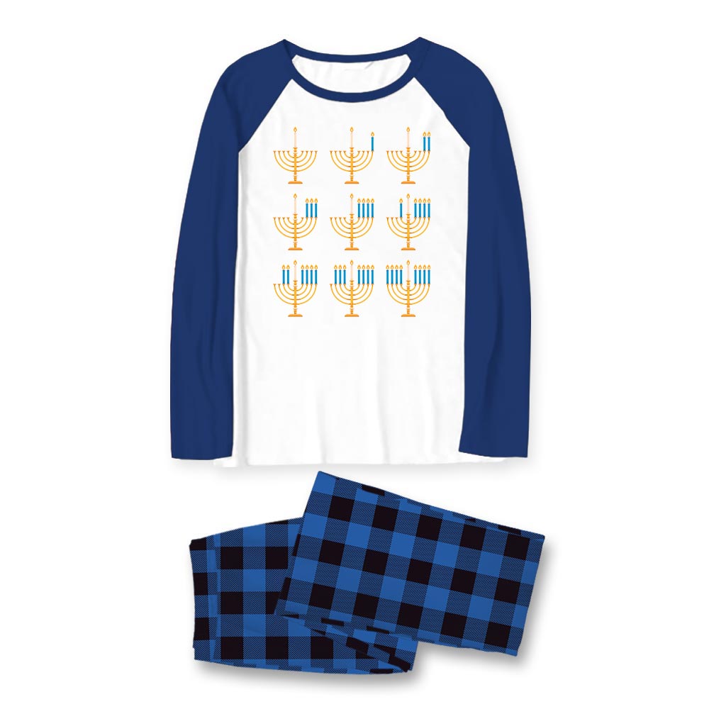 Hanukkah Candles Family Matching Pajamas With Dog Hanukkah Candles Family Matching Pajamas With Dog