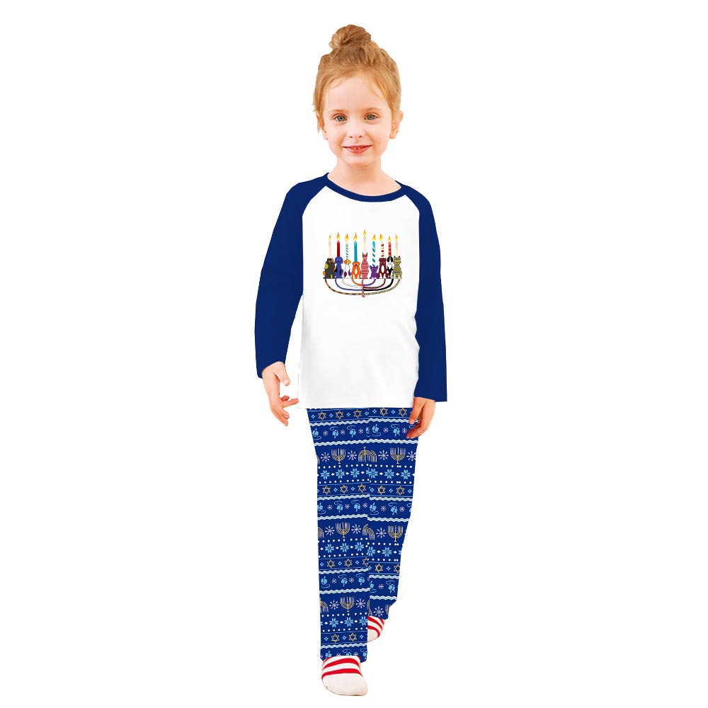 Funny Dog Candle Family Matching Pajamas With Dog For Hanukkah